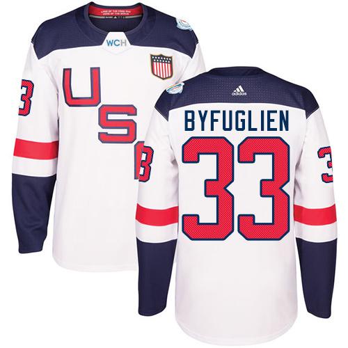 Team USA #33 Dustin Byfuglien White 2016 World Cup Stitched Youth NHL Jersey